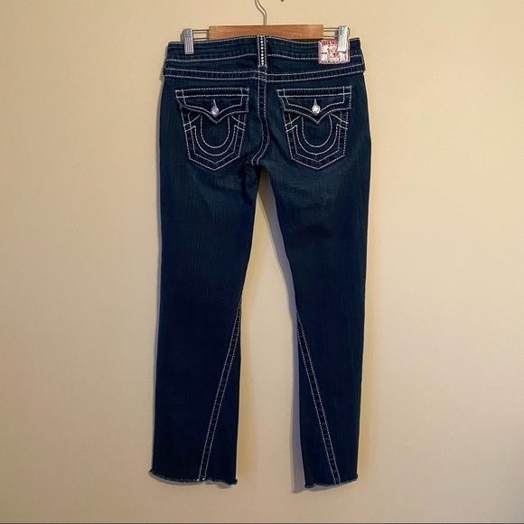 True Religion Disco Joey Big T Fray Hem Twisted Seam Jeans - 28 - Picture 2 of 16